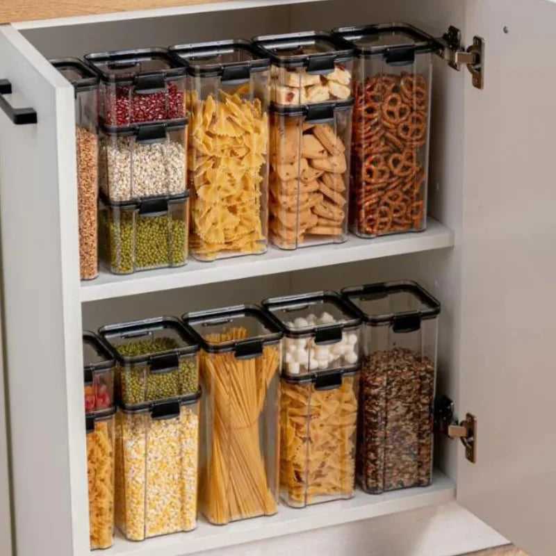 Conjunto 9 Potes Herméticos em Acrílico Empilhável com Vedação