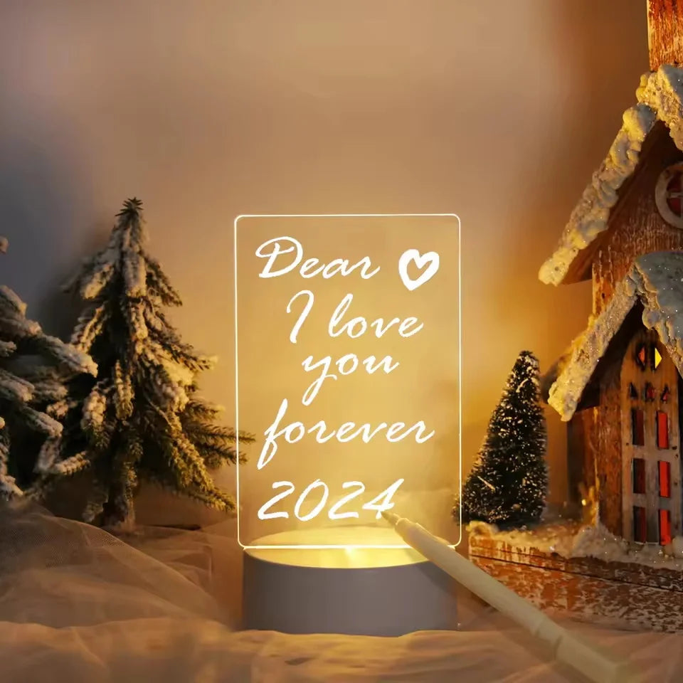 Bloco de Notas LED Com Caneta Glow Write - Anotações Iluminadas e Práticas